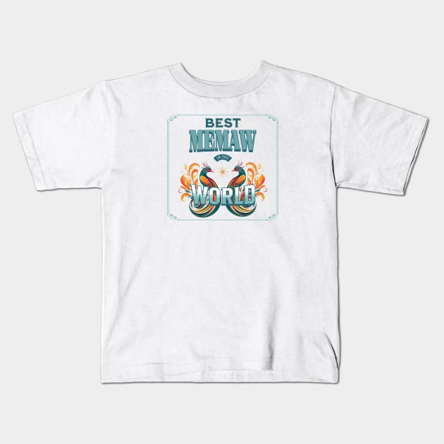 Best MeMaw in the World Kids T-Shirt by Oaktree Studios